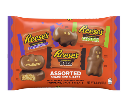 Reese's Halloween Peanut Butter Shapes, Pumpkins/Bats/Ghosts, 9.6 oz