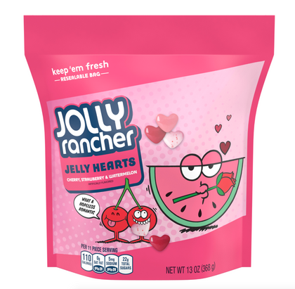 Jolly Rancher, Valentine's Hearts Candy Pouch, 13 Oz
