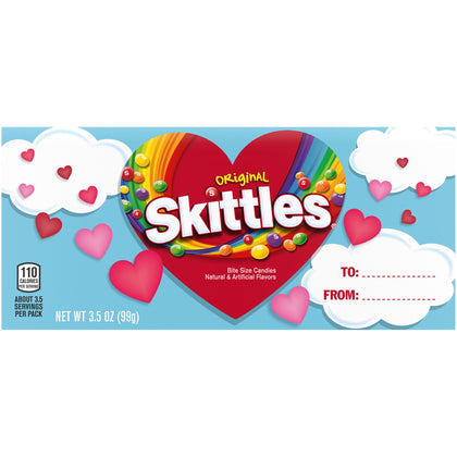 Skittles Original Chewy Candy Valentines Candy Box, 3.5 oz