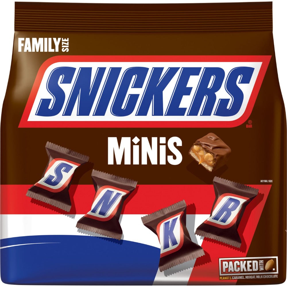 Snickers Minis, Family Size, Chocolate Candy Bars, 18oz