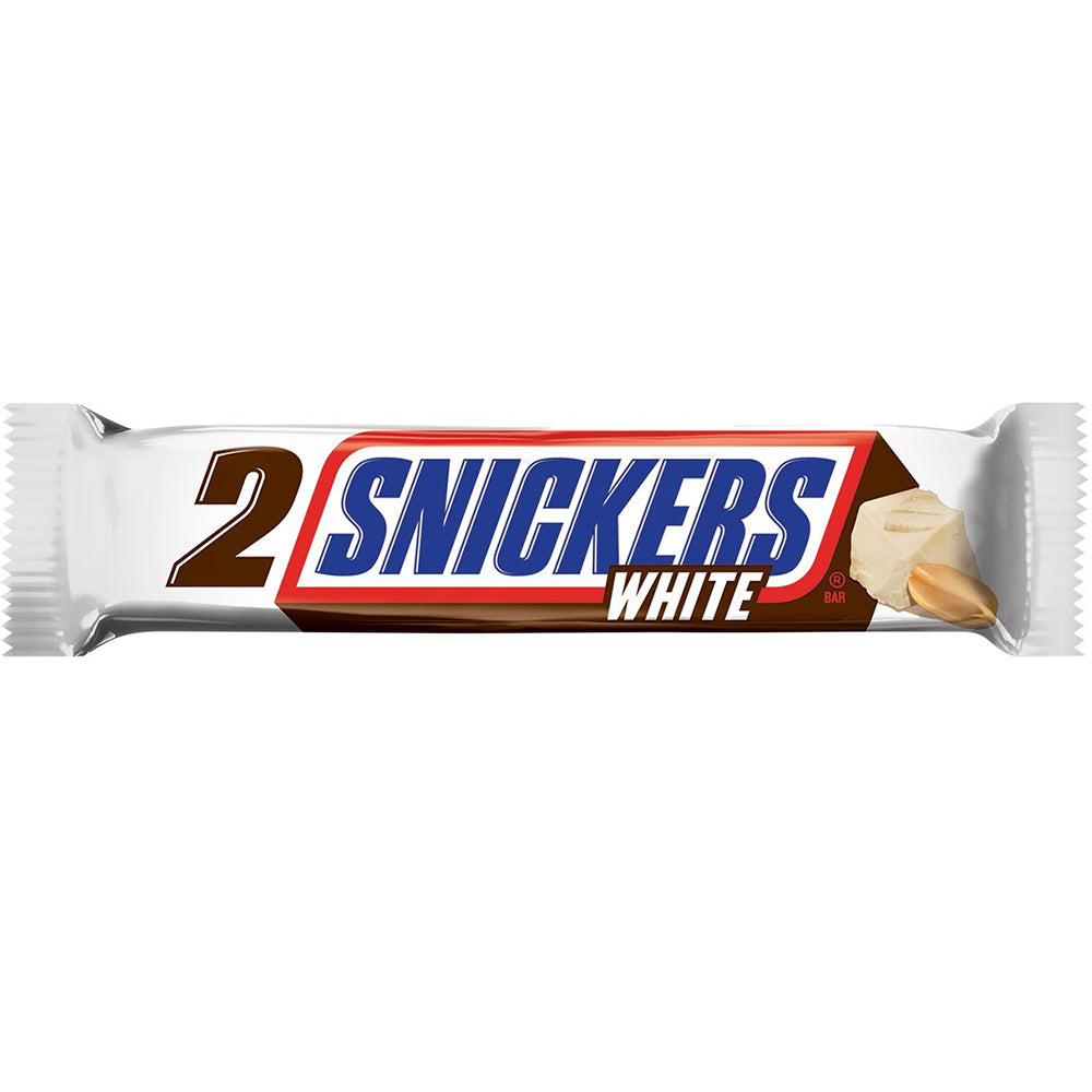 Snickers 2x White Chocolate Candy Bar, Single, 2.84oz