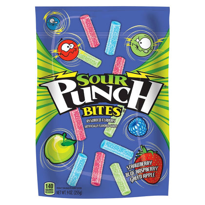 Sour Punch Bites Assorted Flavors Licorice Candy, 9oz