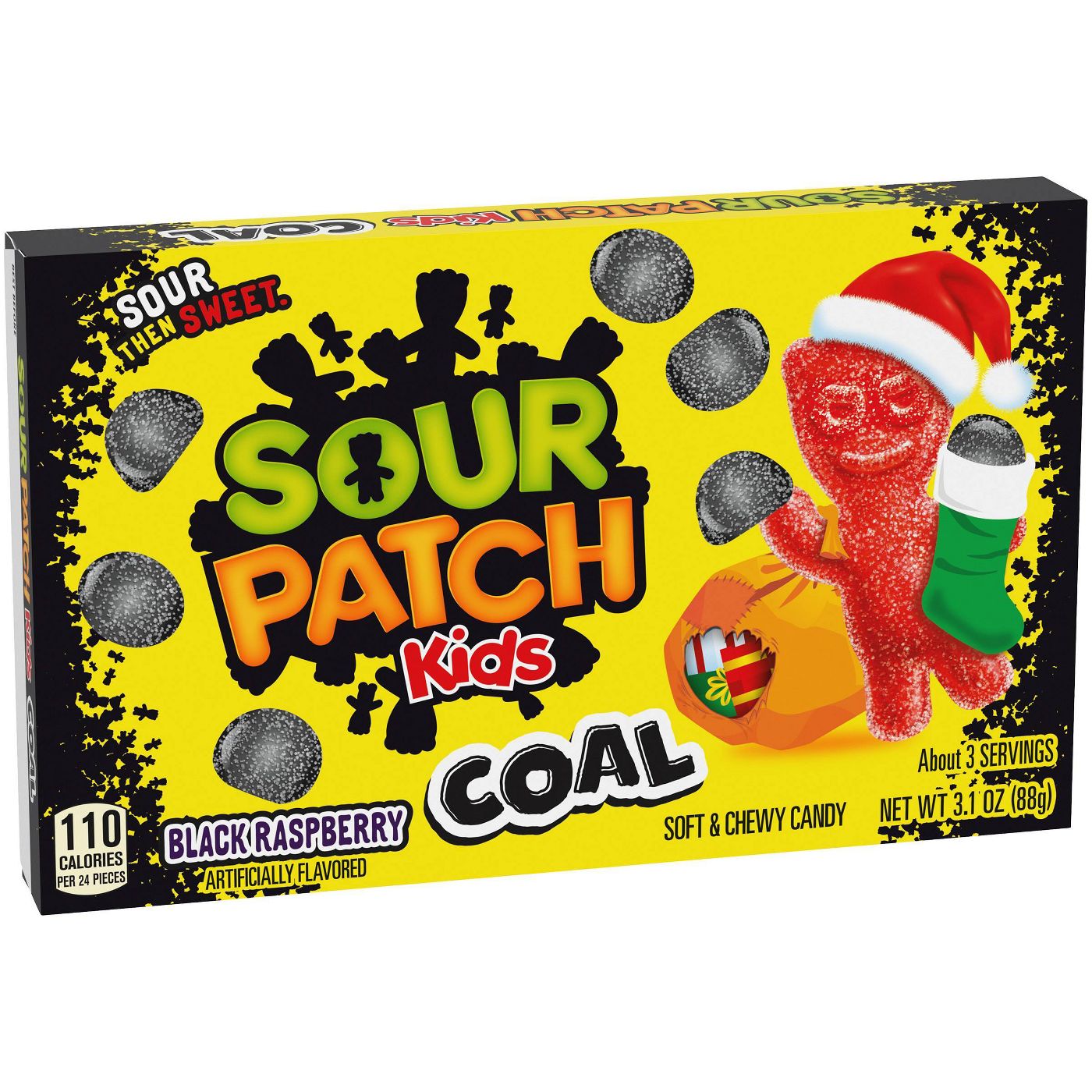 Sour Patch Kids Coal Holiday Candy, 3.1oz