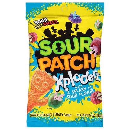 Sour Patch Kids Xploderz Center Filled Soft and Chewy Candy, 6.5oz Bag