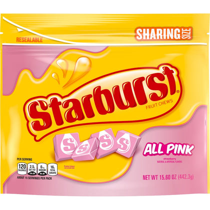 Starburst All Pink Strawberry Fruit Chew Candy, 15.6oz