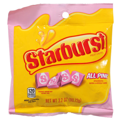 Starburst All Pink Strawberry Flavored Candies, 3.2oz