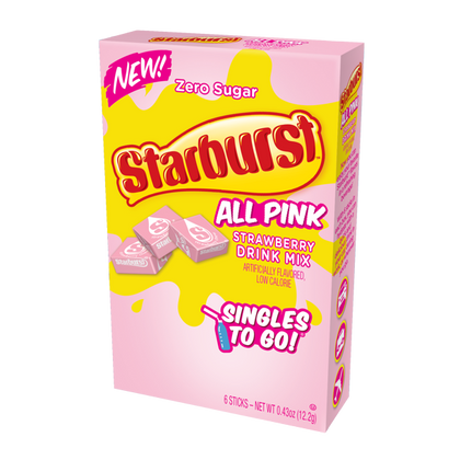 Starburst All Pink Sugar Free Strawberry Drink Mix, 6ct
