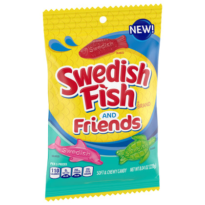 Swedish Fish and Friends Soft & Chewy Candy, 8.04 oz