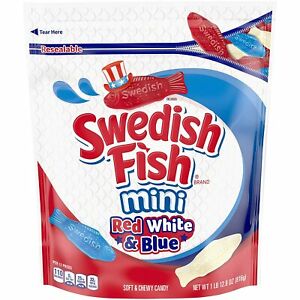 Swedish Fish Red, White & Blue, 1lb 12.8oz