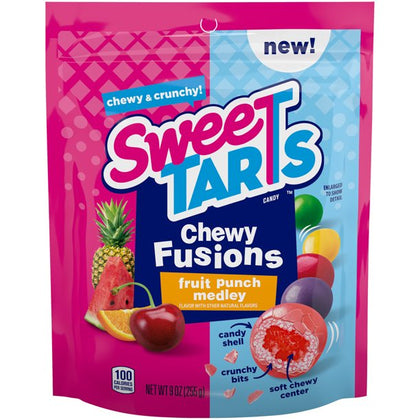 SweeTarts Chewy Fusions, Fruit Punch, 9oz