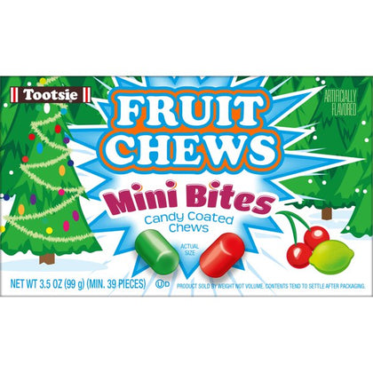 Tootsie Fruit Chews Holiday Mini Bites Theater Box, 3.5oz