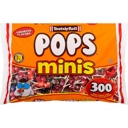 Tootsie Roll Pops Minis, 300ct, 54oz