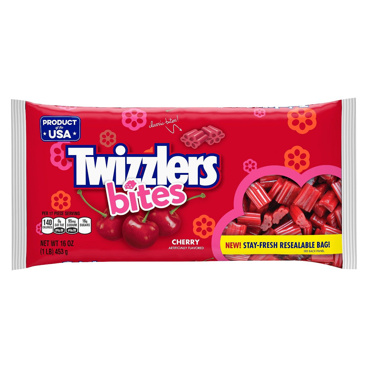 Twizzlers Bites Cherry Licorice Candy Bag, 16oz
