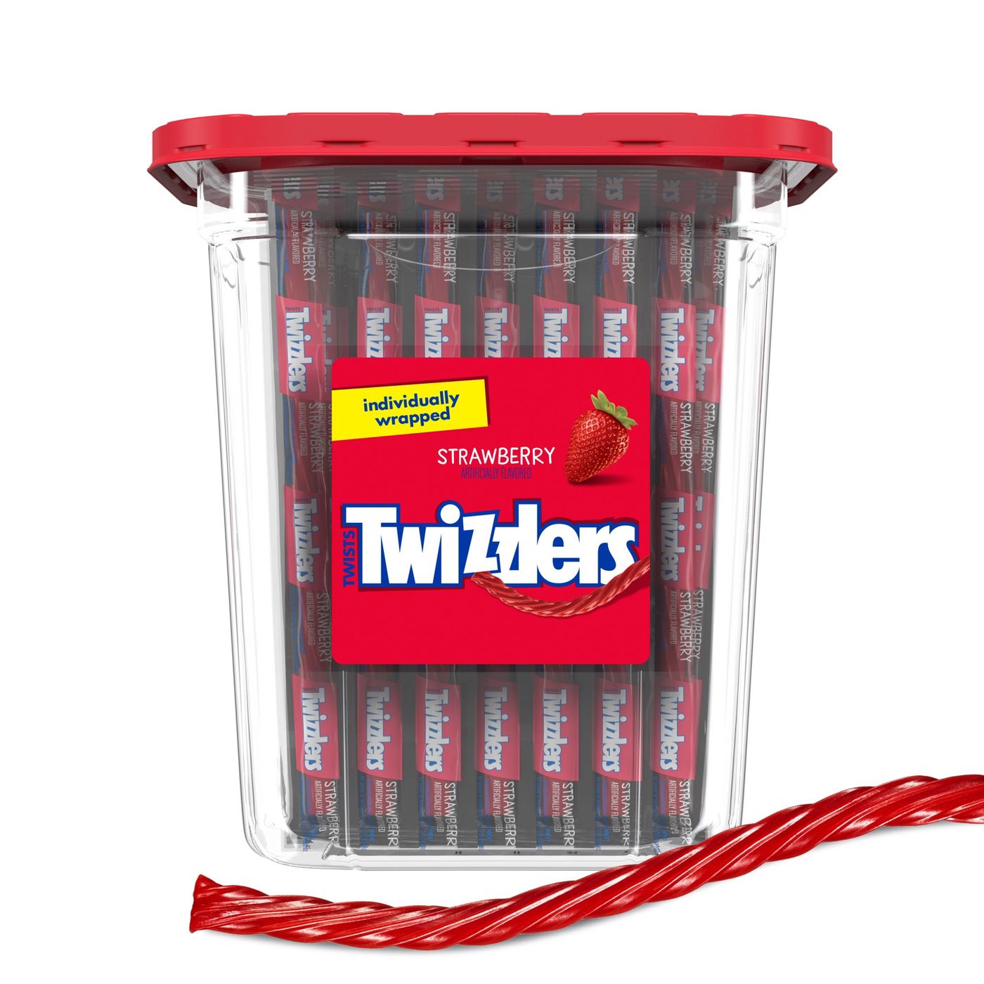 Twizzlers Twists Strawberry Licorice Candy, 105ct, 33.3oz
