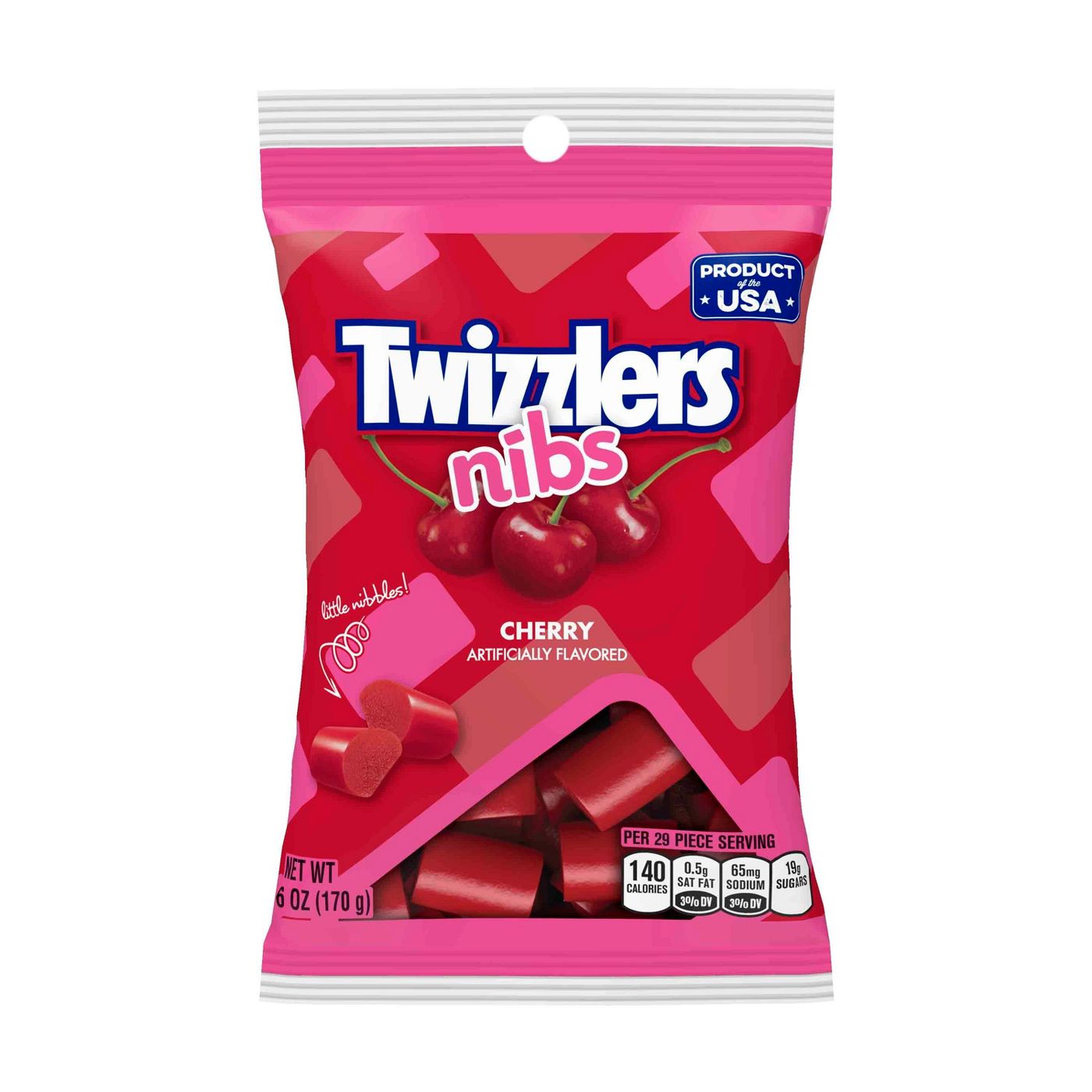 Twizzlers Nibs Cherry Licorice Candy, 6oz