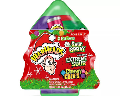 Warheads Holiday Sour Scrambler Chewy Candy Tree, 4.23oz