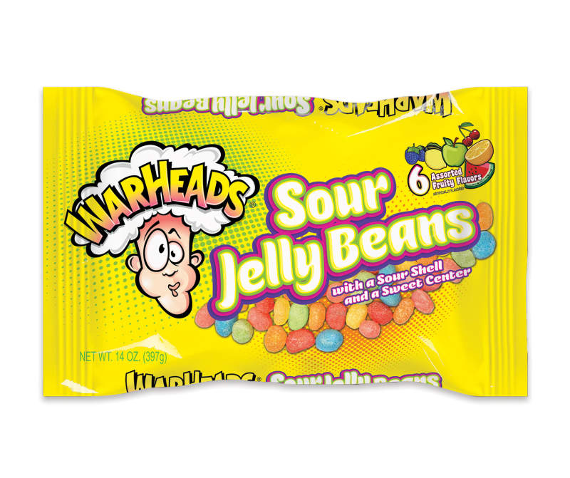Warheads Sour Jelly Beans, 14oz