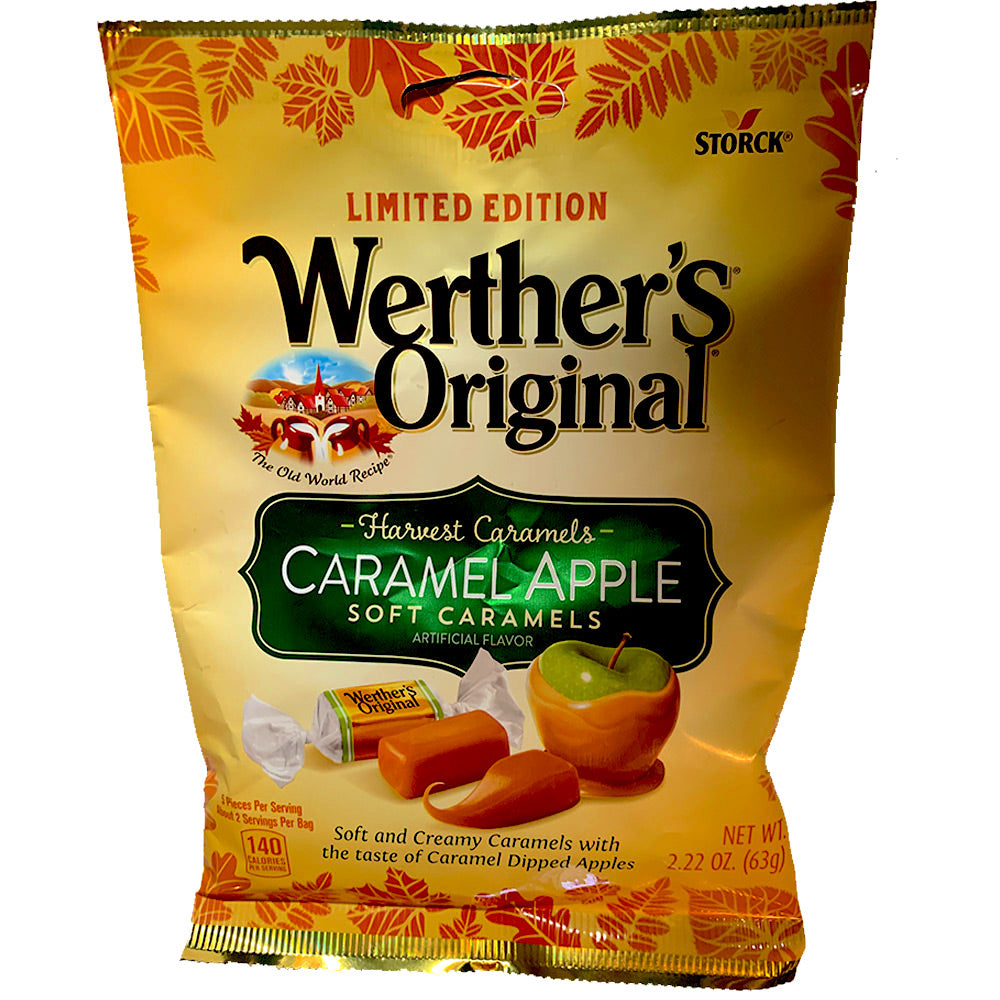Werther's Originals, Harvest Caramels, Caramel Apple Soft Caramels, 2.22oz