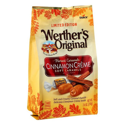 Werther's Originals, Harvest Caramels, Cinnamon Creme Soft Caramels, 7.4oz