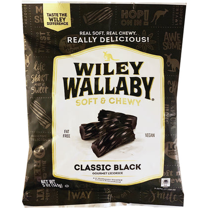 Wiley Wallaby Classic Black Gourmet Licorice, 5oz