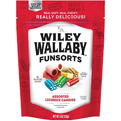 Wiley Wallaby Funsorts Assorted Licorice Candies, 8oz