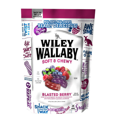 Wiley Wallaby Soft & Chewy Blasted Berry Licorice, 7.5oz