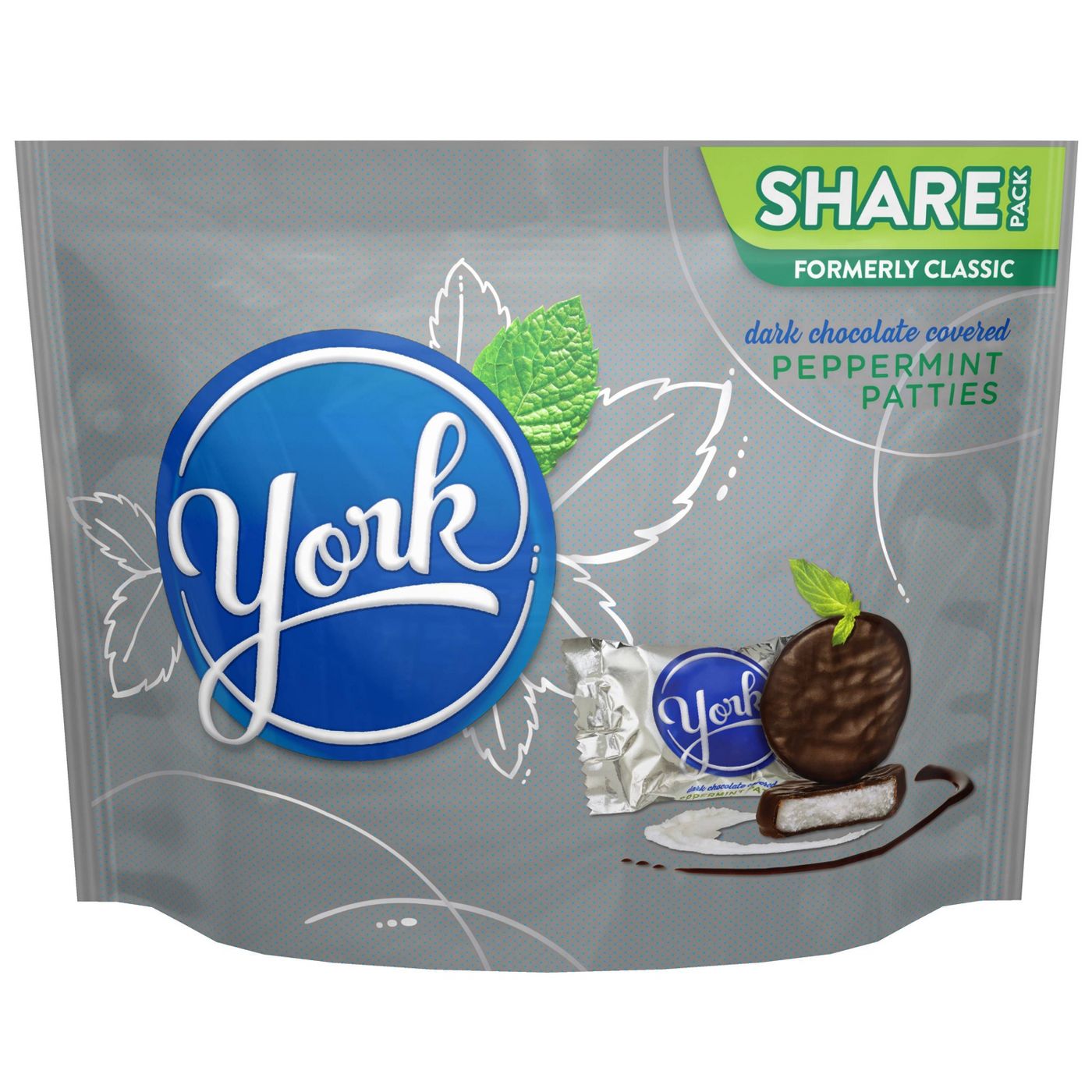 York Peppermint Patties Covered in Dark Chocolate, Share Pack, 10.1oz
