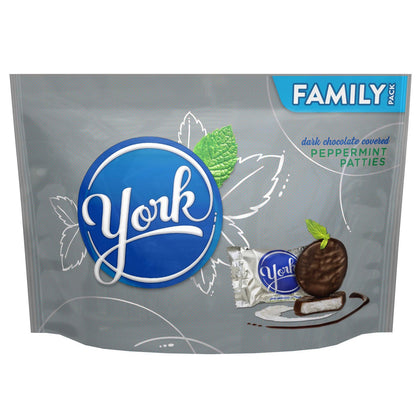 York Peppermint Patties Covered in Dark Chocolate, Family Pack, 17.3oz