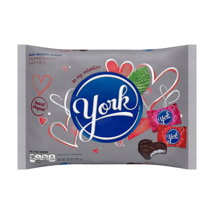 Valentine's Heart Dark Chocolate Peppermint Patties Candy, 9.6oz