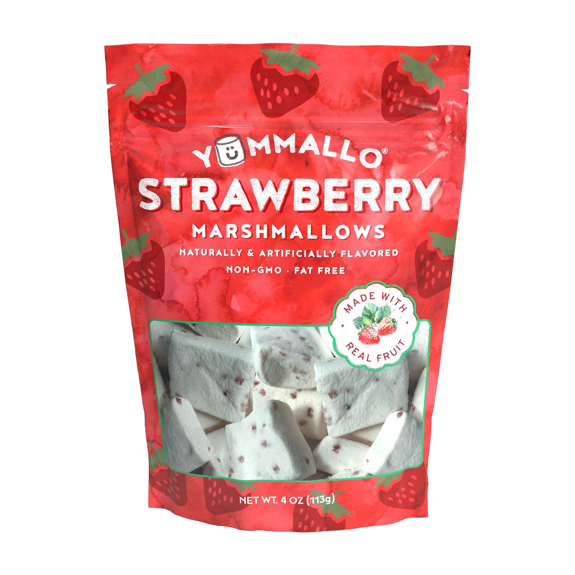 Yummallo Strawberry Marshmallows, 4oz