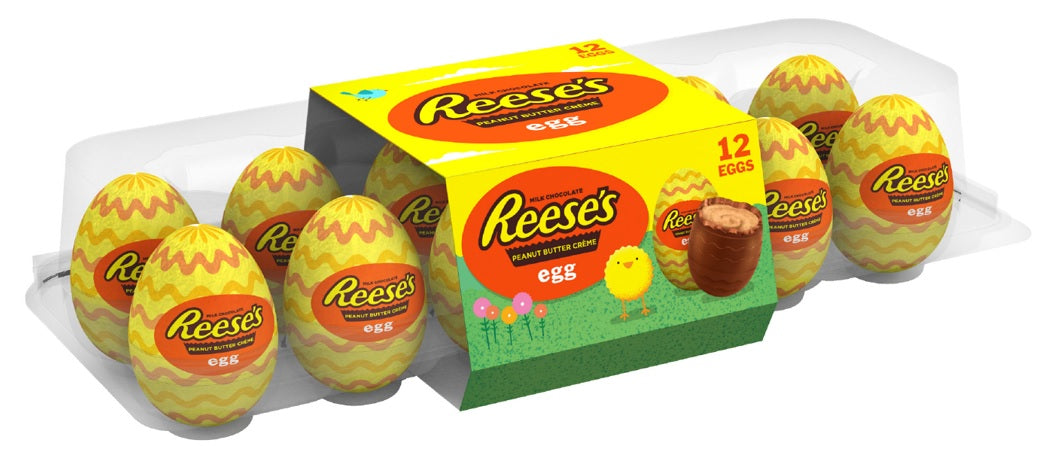 Reese's, Easter Chocolate and Peanut Butter Creme Eggs Candy, 12 Count, 14.4 Oz
