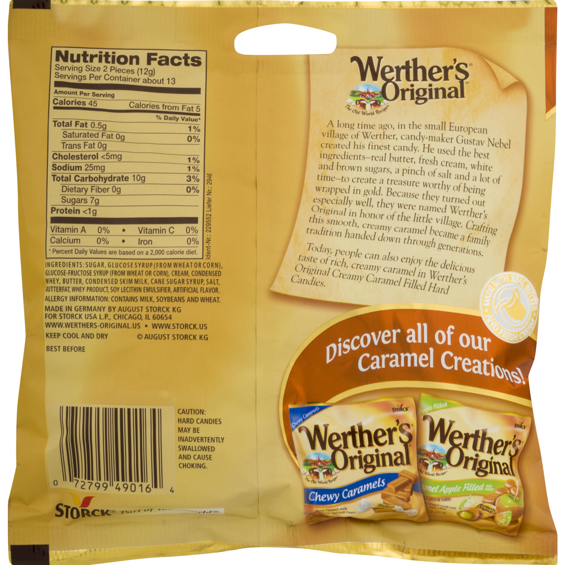 Werther's Original Creamy Caramel Filled Hard Candies, 5.5oz