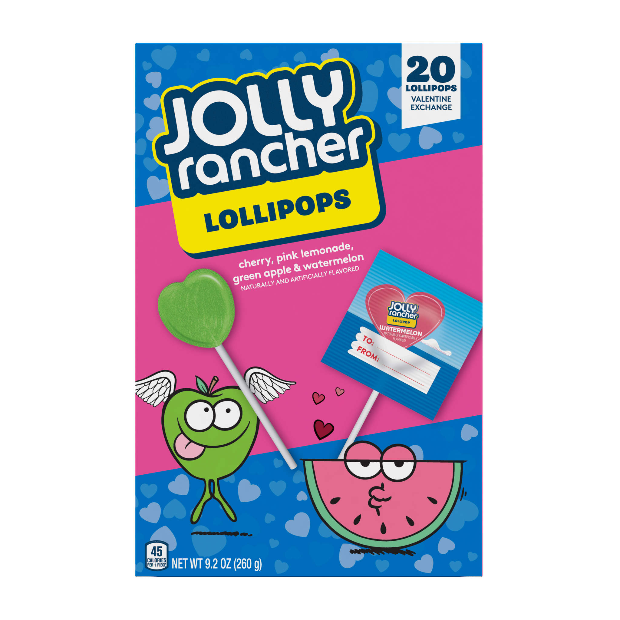 Jolly Rancher Valentine's Exchange Lollipops, 20ct, 9.2oz