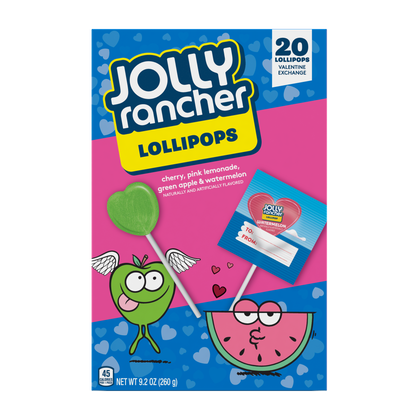 Jolly Rancher Valentine's Exchange Lollipops, 20ct, 9.2oz
