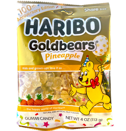 Haribo Goldbears All Pineapple Gummi Candy, 4oz