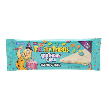 Post Fruity Pebbles Birthday Cake Candy Bar by Frankford, King Size, 2.75oz
