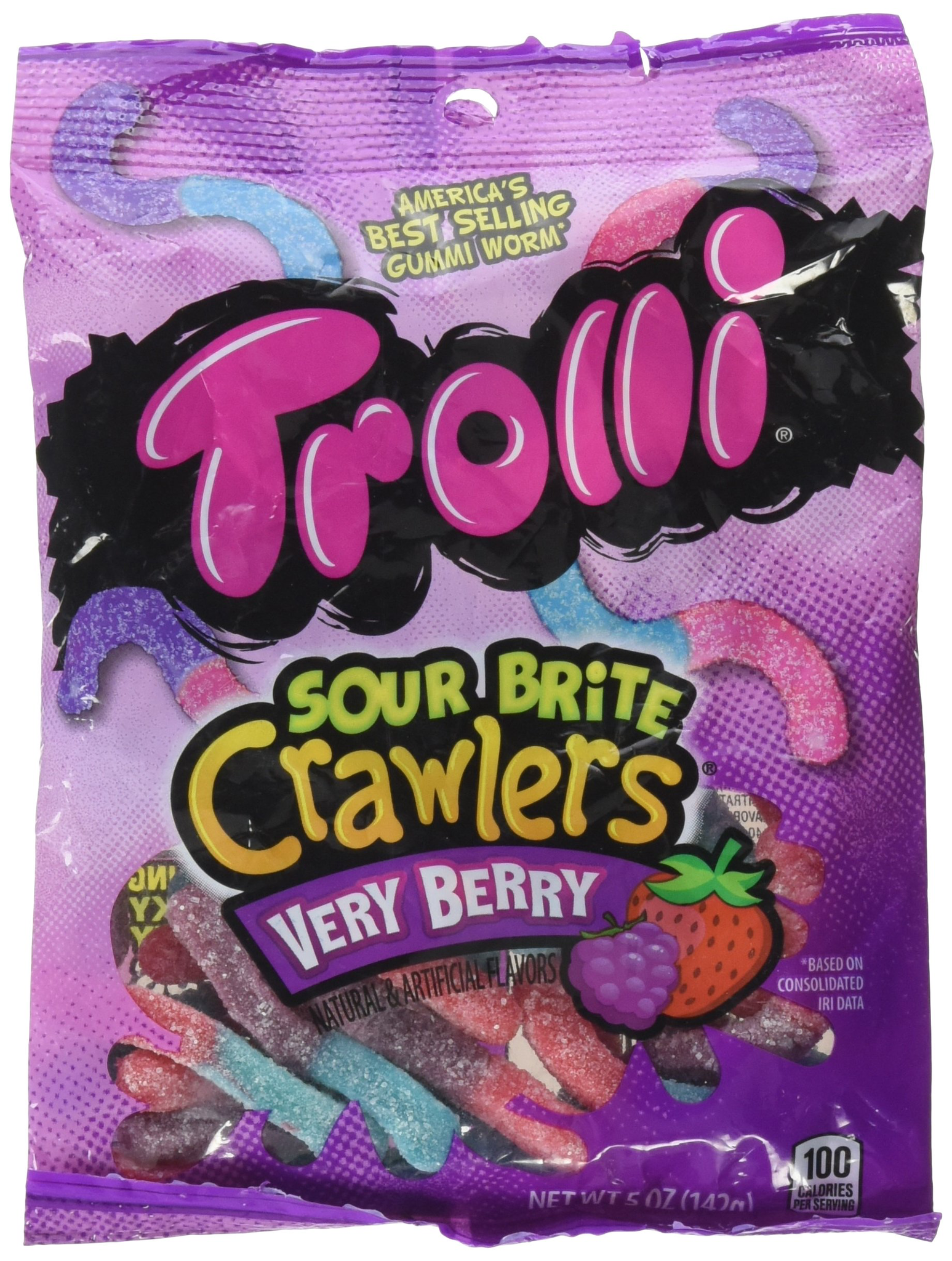 Trolli Very Berry Sour Brite Crawlers, 4oz