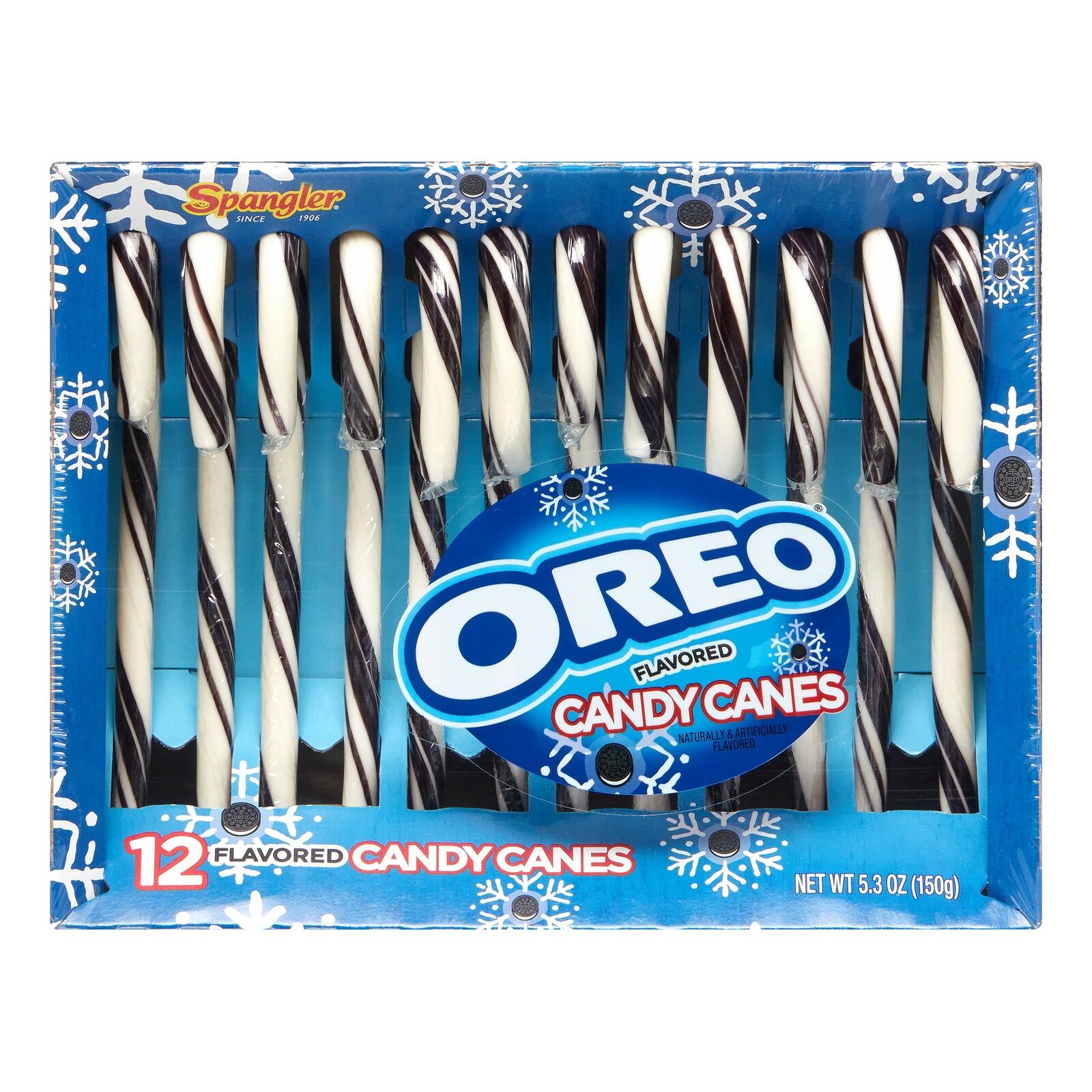 Oreo Flavored Cookies & Cream Candy Canes, 5.3 Oz., 12 Count