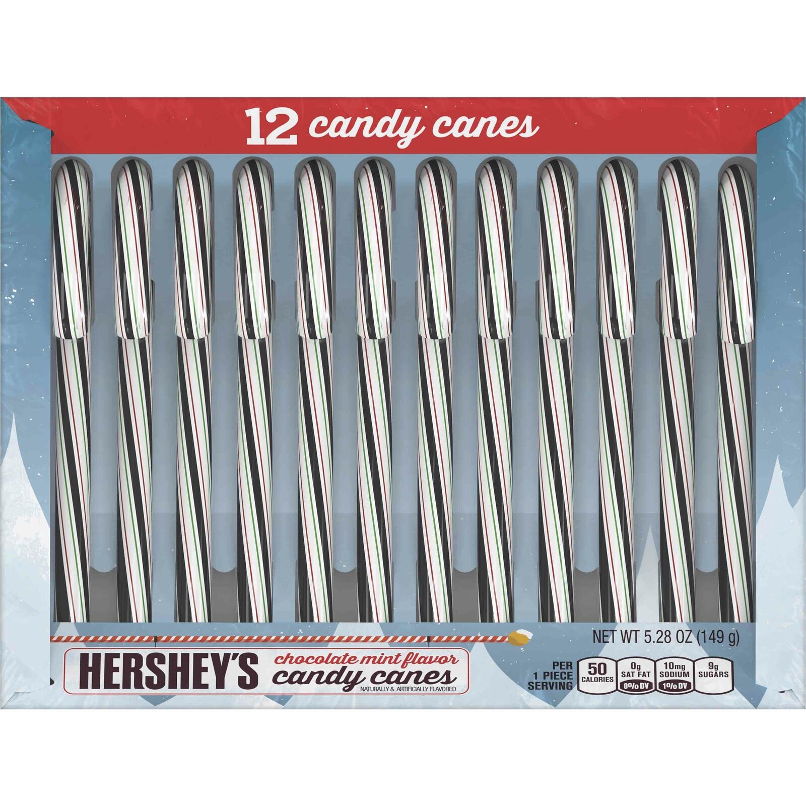 Hershey's, Holiday Mint Chocolate Candy Canes, 5.28 Oz
