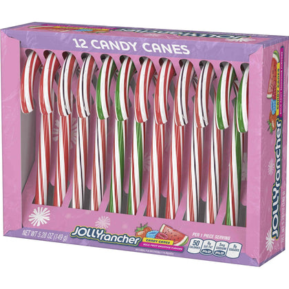 Jolly Rancher, Smoothie Holiday Candy Canes, 5.28 Oz., 12 Count