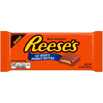 Giant Reese's Milk Chocolate Candy Bar Filled with Reese's Peanut Butter, 6.8oz