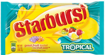Starburst Tropical Fruit Chews Candy, 14 Oz