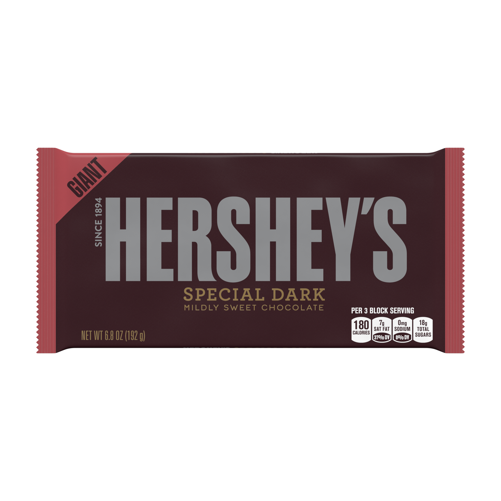Giant Hershey's Special Dark Chocolate Bar, 6.8oz