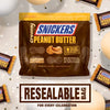 Snickers Creamy Peanut Butter Square Candy Bars, 7.7 Ounce Bag