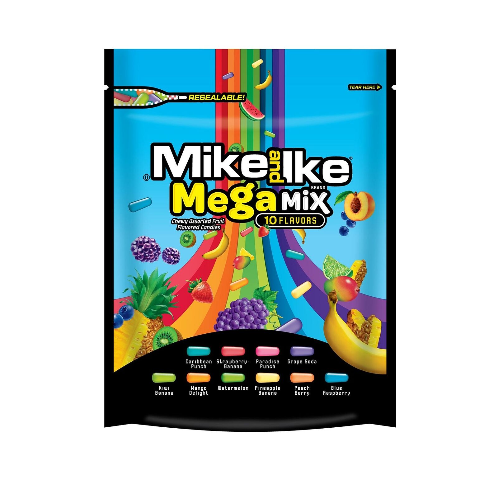 Mike and Ike Mega Mix 10 Flavors, 10oz Bag