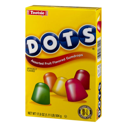 Tootsie Dots Assorted Fruit Flavored Gumdrops Giant Box, 17.8oz