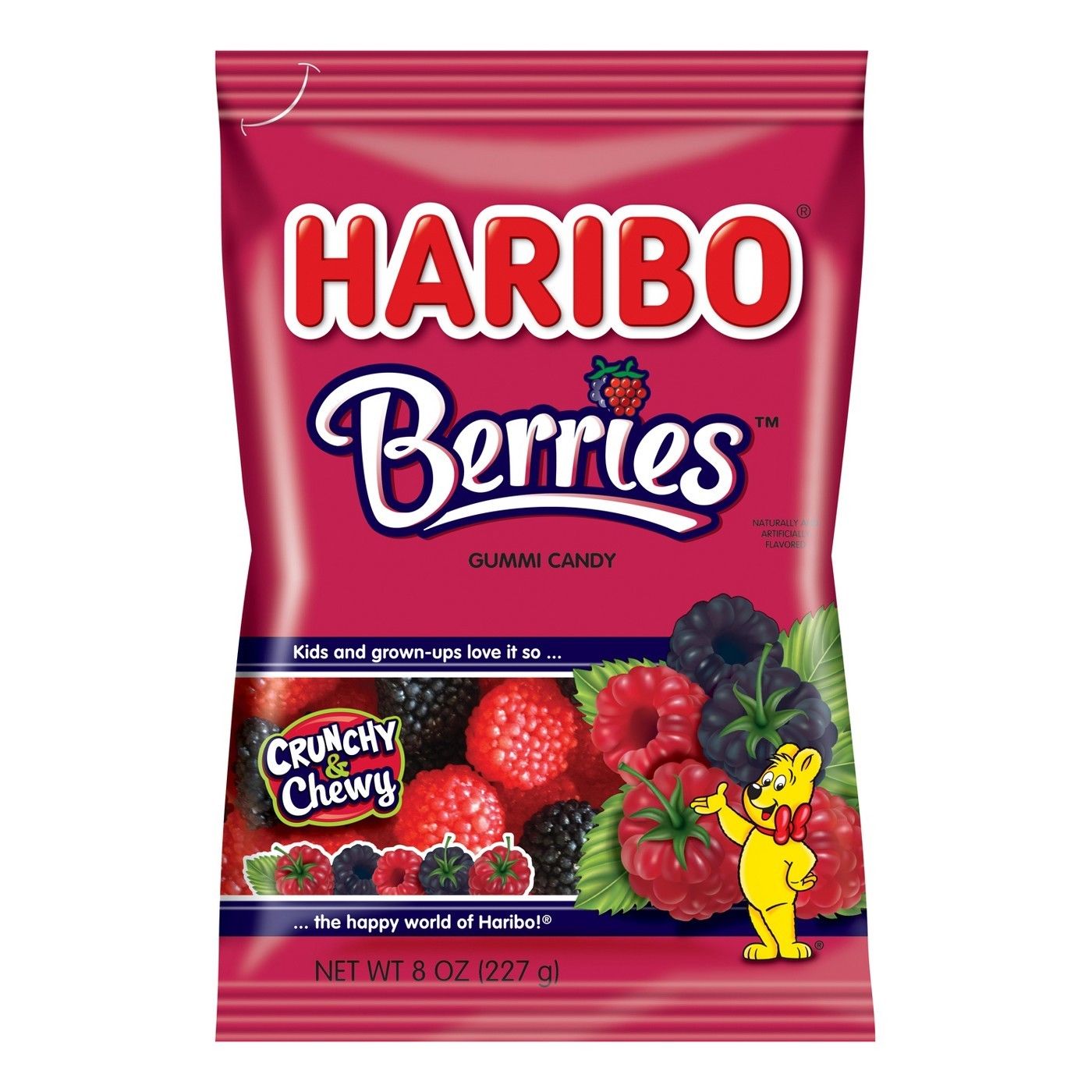Haribo Berries Gummi Candy, 8oz Bag