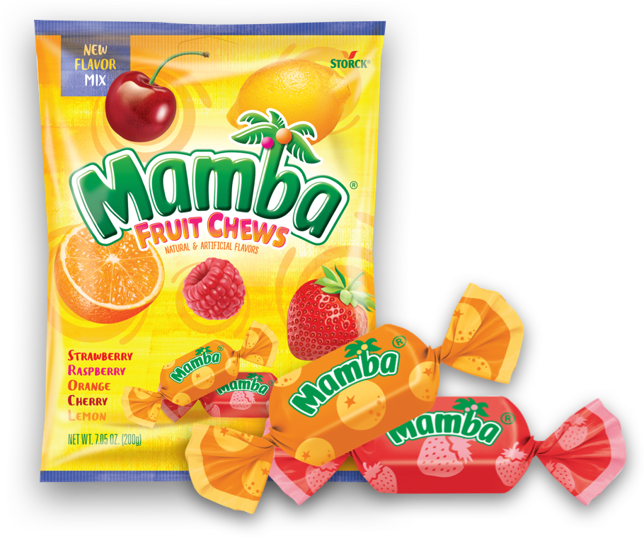Mamba Fruit Chews, 7.05oz Peg Bag