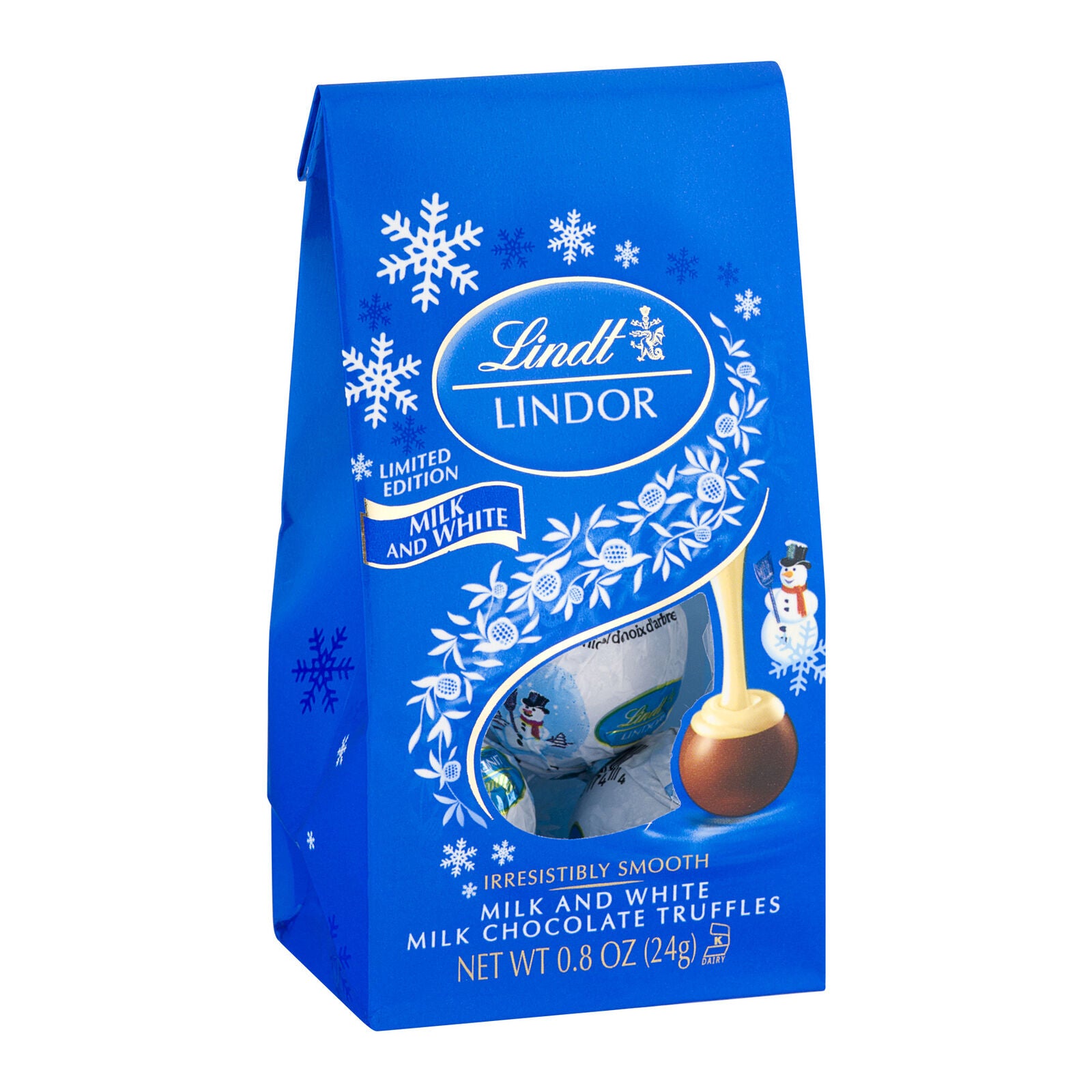 Lindt Lindor Holiday Milk with White Truffles, .8 Oz.