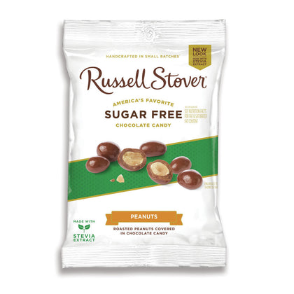 Russell Stover Sugar Free Chocolate Covered Peanuts, 3.6oz Bag